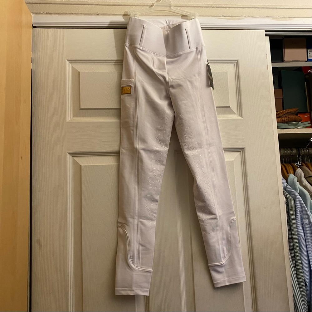 Equito Equestrian White XS Breeches Breggings with Belt Loops in White